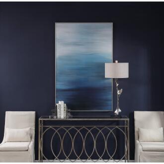Uttermost Moonlit Sea Hand Painted Canvas
