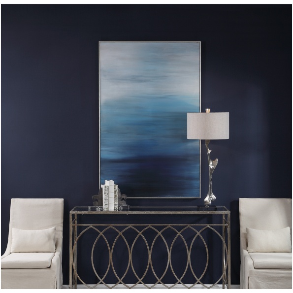 Uttermost Moonlit Sea Hand Painted Canvas