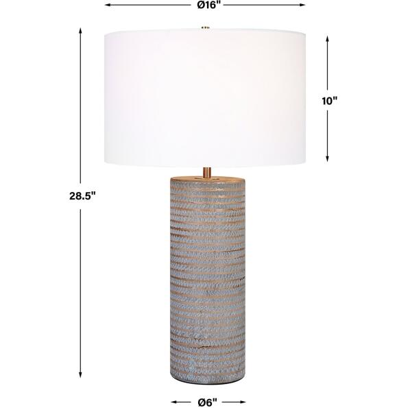 Monolith Gray Table Lamp