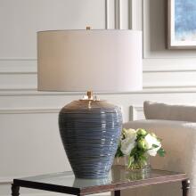 Moher-Glossy Blue Table Lamp