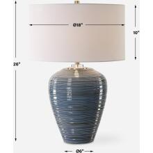 Moher-Glossy Blue Table Lamp