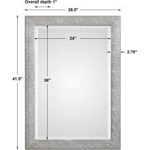 Mossley-Metallic Silver Mirror