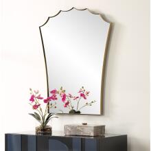 Monarch-Scalloped Arched Vanity Mirror