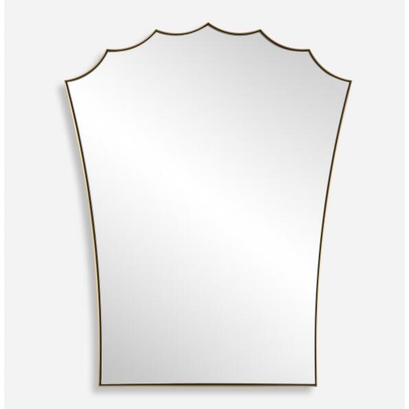 Monarch-Scalloped Arched Vanity Mirror