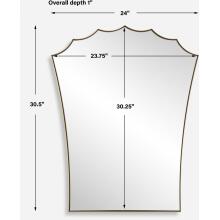 Monarch-Scalloped Arched Vanity Mirror