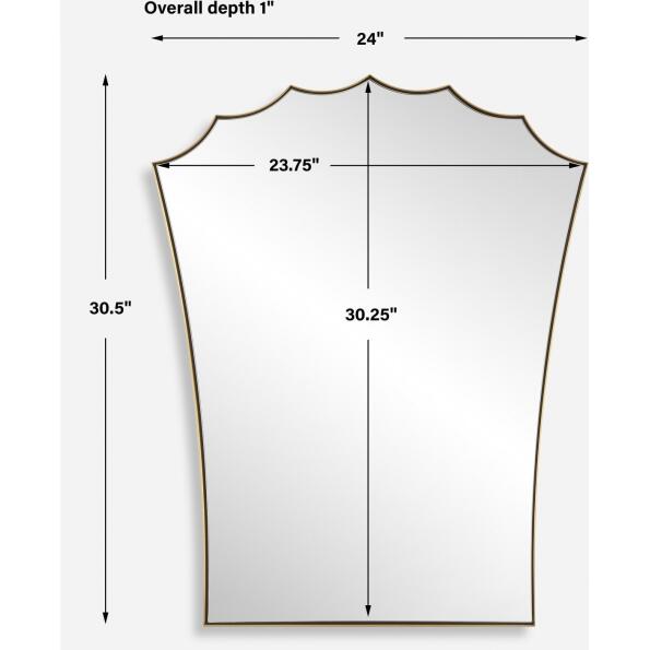 Monarch Scalloped Arched Vanity Mirror