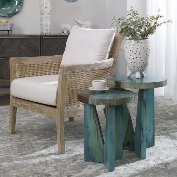 Nadette Blue Nesting Tables