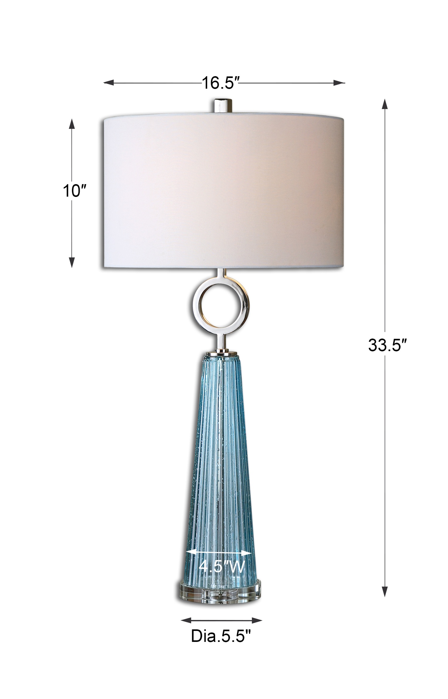 Navier-Blue Glass Table Lamps