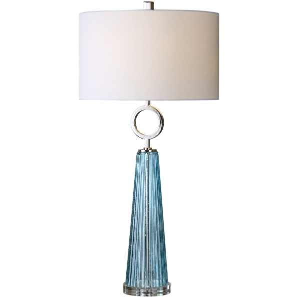 Navier-Blue Glass Table Lamps