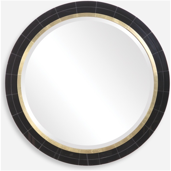 Nayla-Tiled Round Mirror