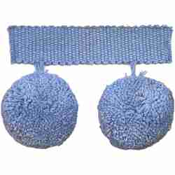 Noa Pompom/Blue - Tassel Trim - Cypress