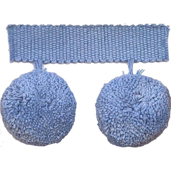 Noa Pompom/Blue - Tassel Trim - Cypress