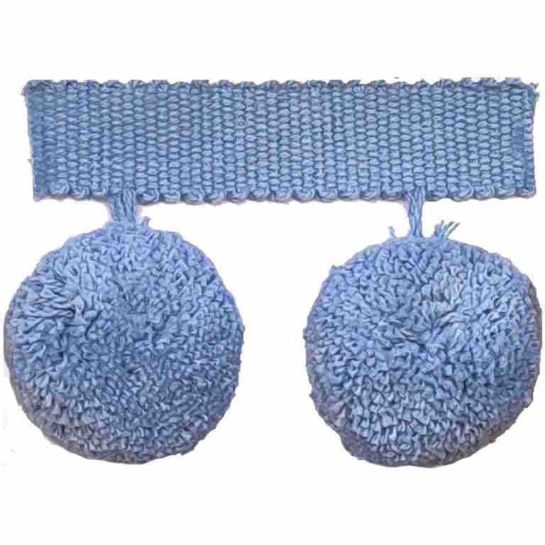 Noa Pompom/Blue - Tassel Trim - Cypress