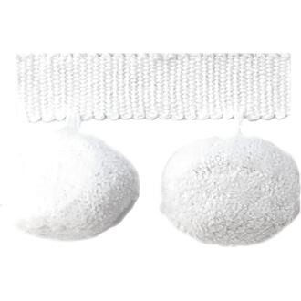 Noa Pompom/White - Tassel Trim - Near Me
