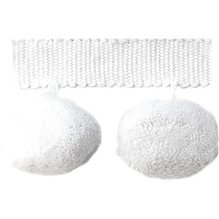 Noa Pompom/White - Tassel Trim - Near Me