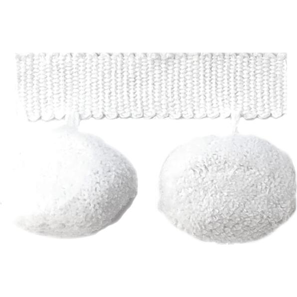 Noa Pompom/White - Tassel Trim - Near Me