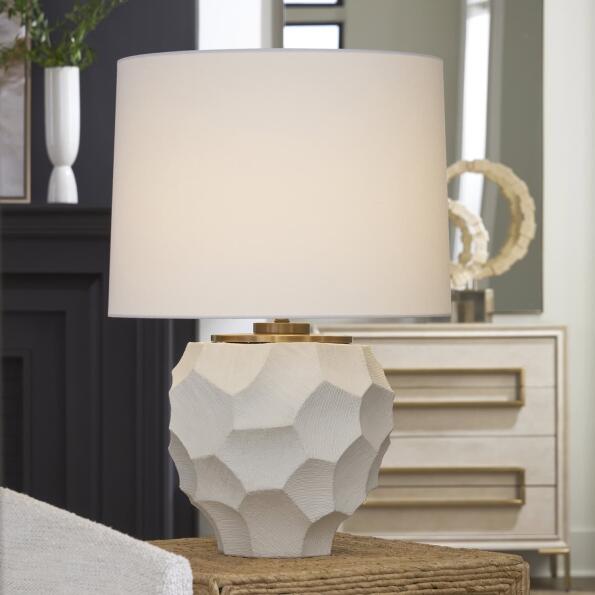 Uttermost On Edge Chalk White Table Lamp