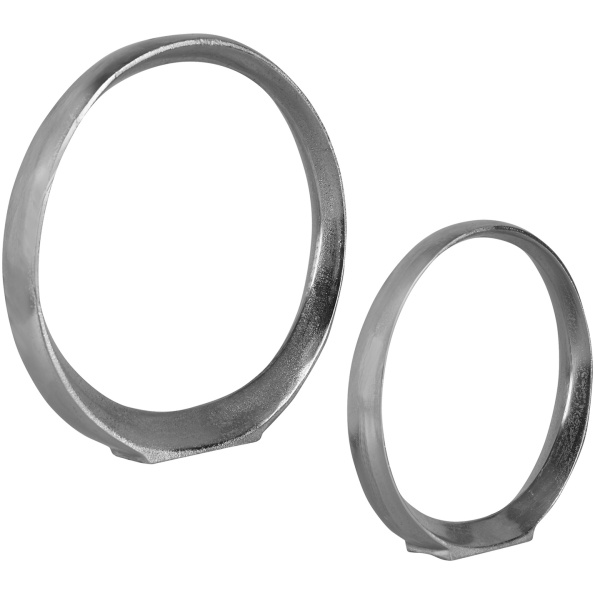 Orbits Nickel Ring Sculptures