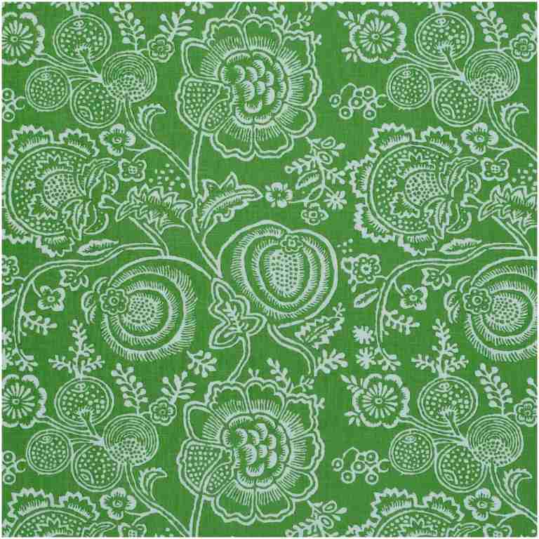 P-Heena/Green - Prints Fabric Suitable For Drapery