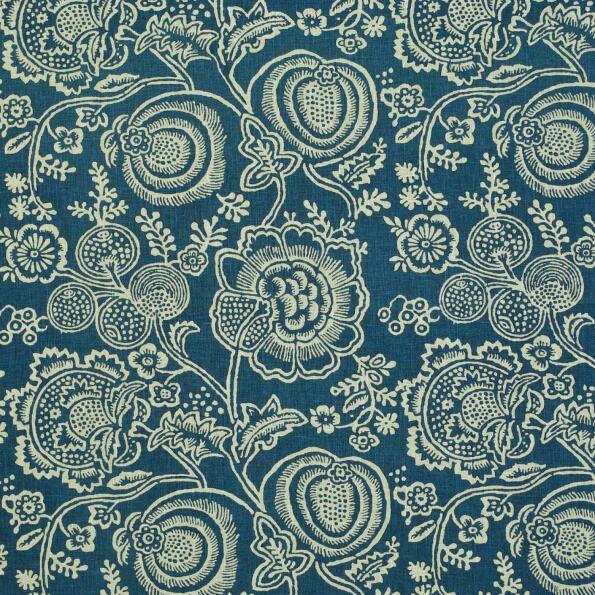 P-Heena/Navy - Prints Fabric Suitable For Drapery