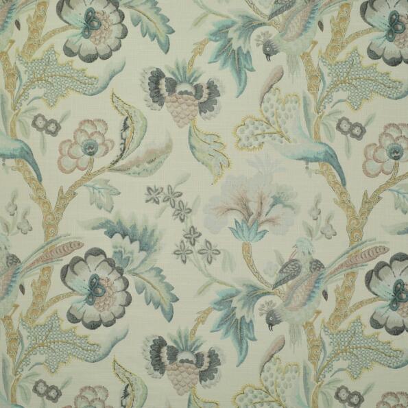 P-Heliza/Natural - Prints Fabric Suitable For Drapery