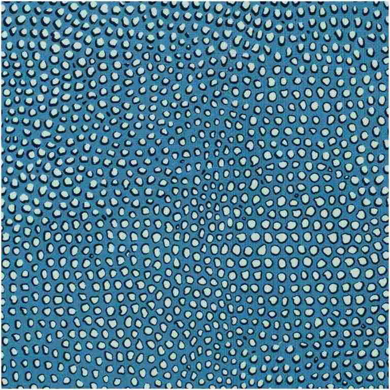 P-Hespots/Blue - Prints Fabric Suitable For Drapery