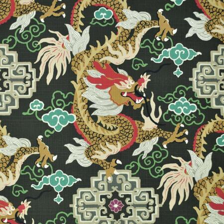 P-PRAGON/EBONY - Prints Fabric Suitable For Drapery