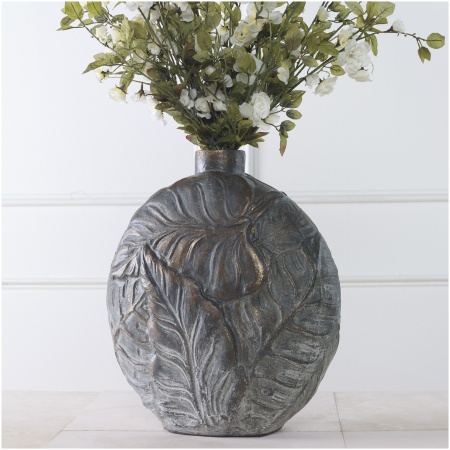 Uttermost Palm Aged Patina Paradise Vase