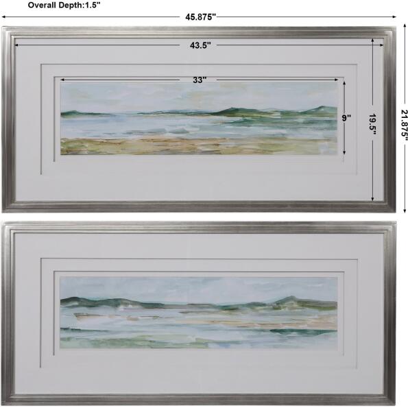 Panoramic Seascape Framed Prints Set/2