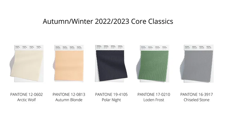 Dallas Fabrics Pantones 2022 2023 Autumn Winter Palette Has Arrived Pantone Autumn Winter Color Palette