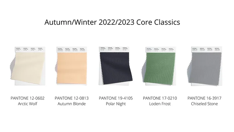 Dallas Fabrics Pantones 2022 2023 Autumn Winter Palette Has Arrived Pantone autumn winter color palette