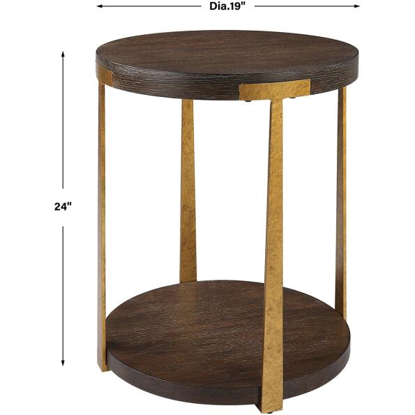 Palisade Round Wood Side Table