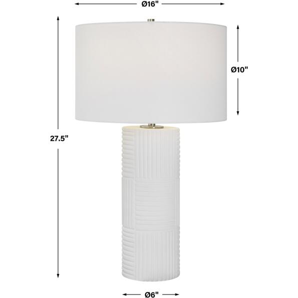 Patchwork White Table Lamp