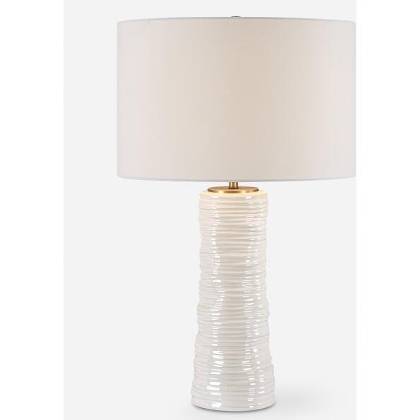 Pavlova-Glossy White Table Lamp