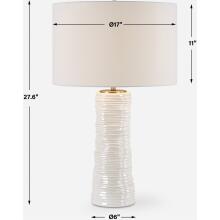 Pavlova-Glossy White Table Lamp