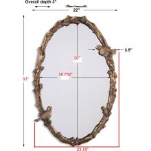 Paza-Gold Vanity Oval Mirrors