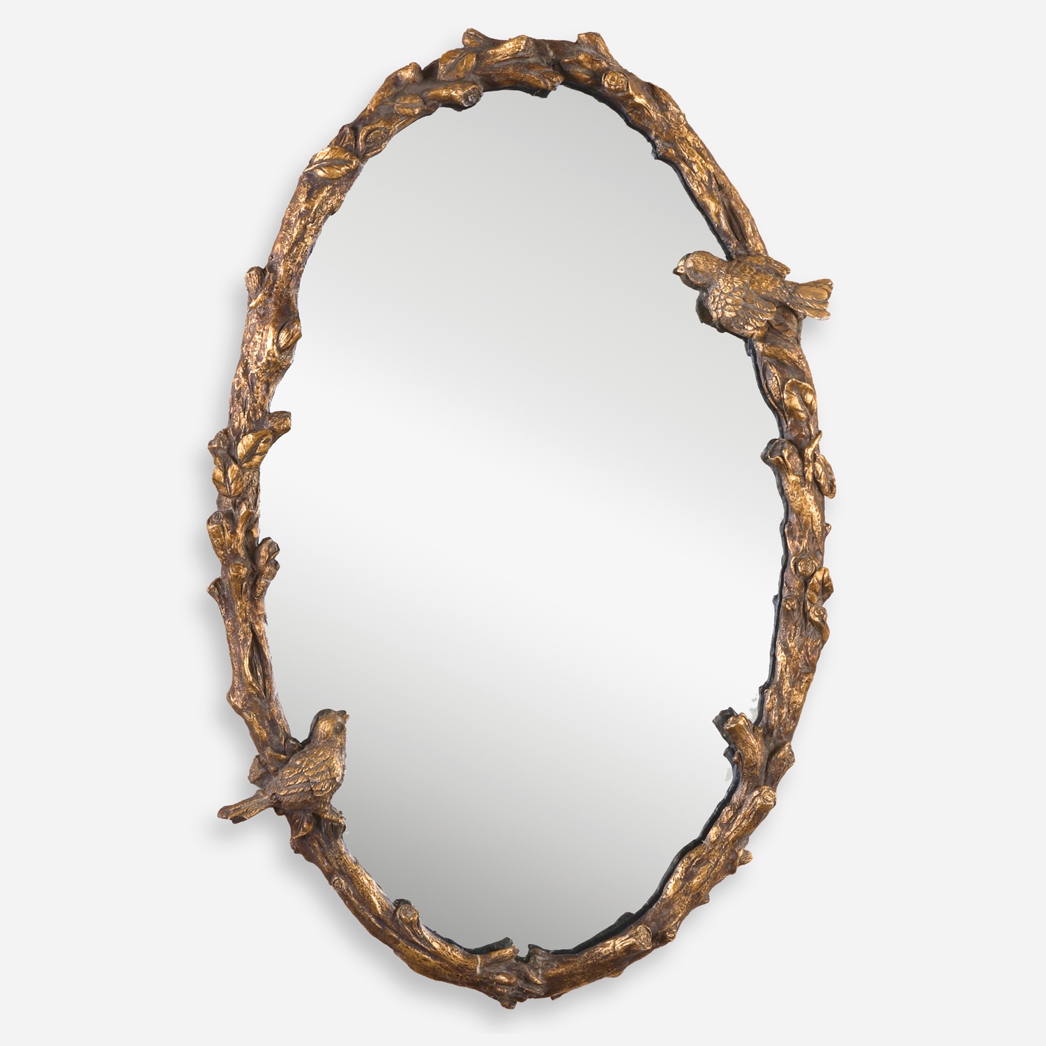 Paza-Gold Vanity Oval Mirrors