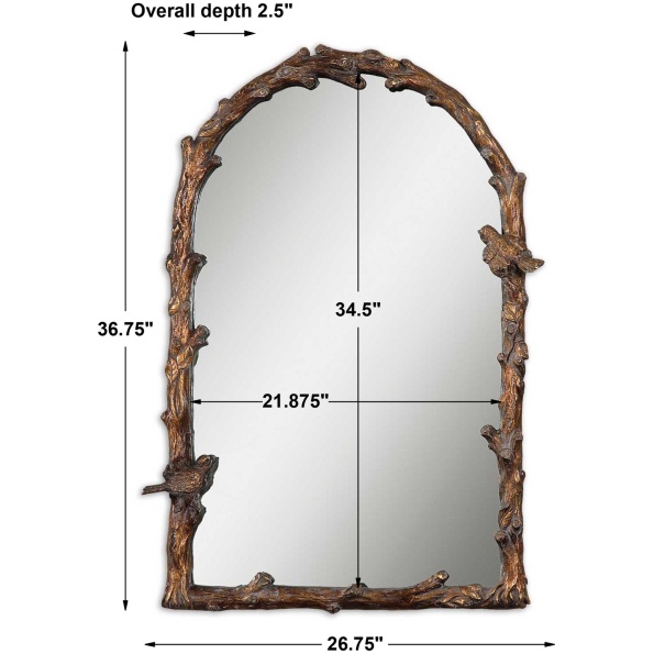 Paza Antique Gold Arch Mirror