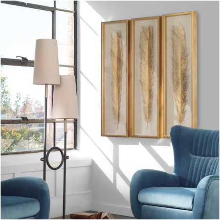 Uttermost Palma Gold Leaf Shadow Box Set/3