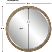 Paradise-Round Rattan Mirror