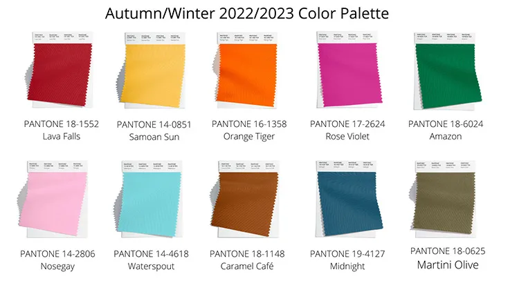 Pantones 2022 2023 Autumn Winter Palette Has Arrived Pantone autumn winter color palette