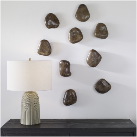 Uttermost Pebbles Walnut Wood Wall Décor