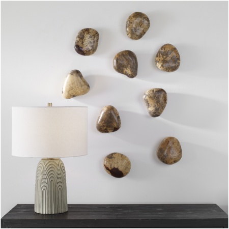 Uttermost Pebbles Blonde Wood Wall Décor