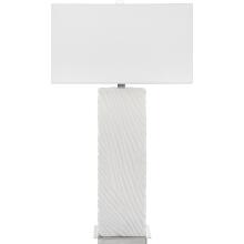 Pillar-White Marble Table Lamp