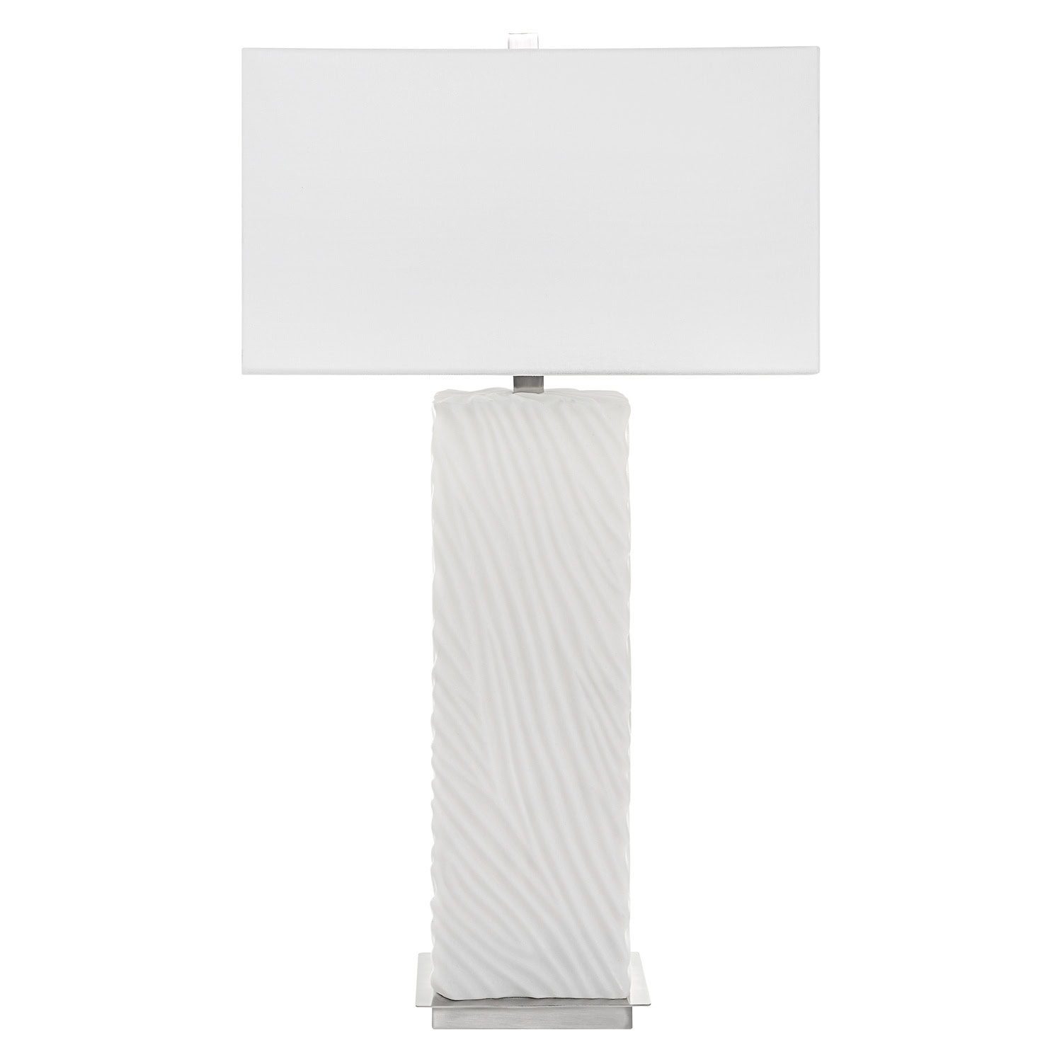 Pillar-White Marble Table Lamp