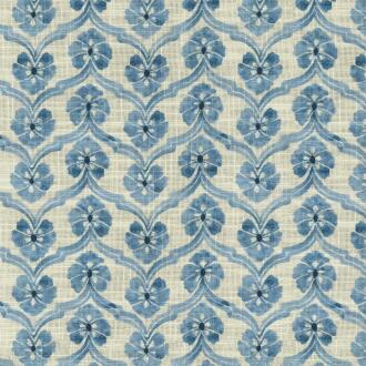 Pk-Pansy/Blue - Prints Fabric Suitable For Drapery