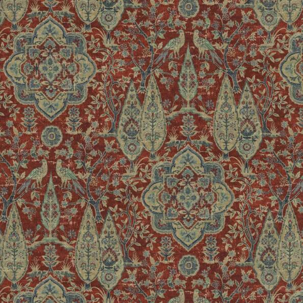 Pk-Ponder/Red - Prints Fabric Suitable For Drapery