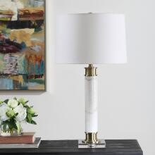 Plinth-White Marble Table Lamp
