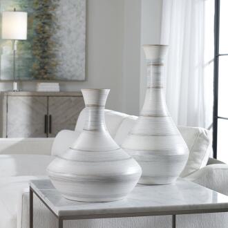 Uttermost Potter Fluted Striped Vases
