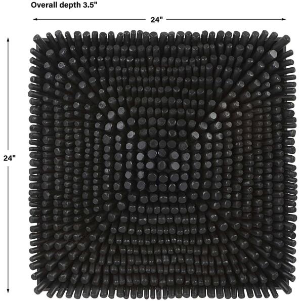 Portside Black Wood Wall Panel